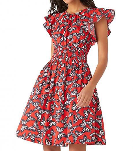 red butterfly print blake dress