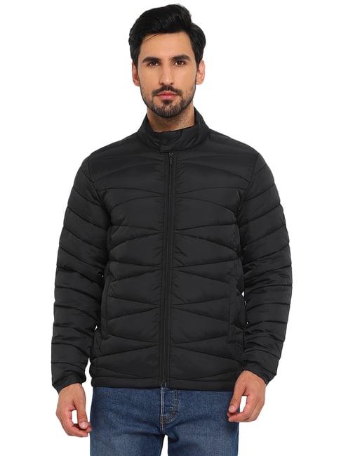 red chief black regular fit puffer jacket
