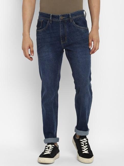 red chief blue slim fit lightly washed jeans