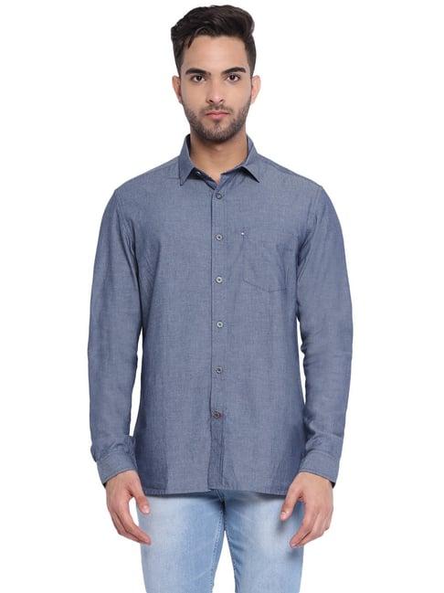 red chief blue slim fit shirt