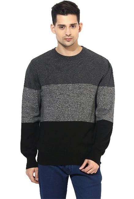 red chief grey & black full sleeves sweater