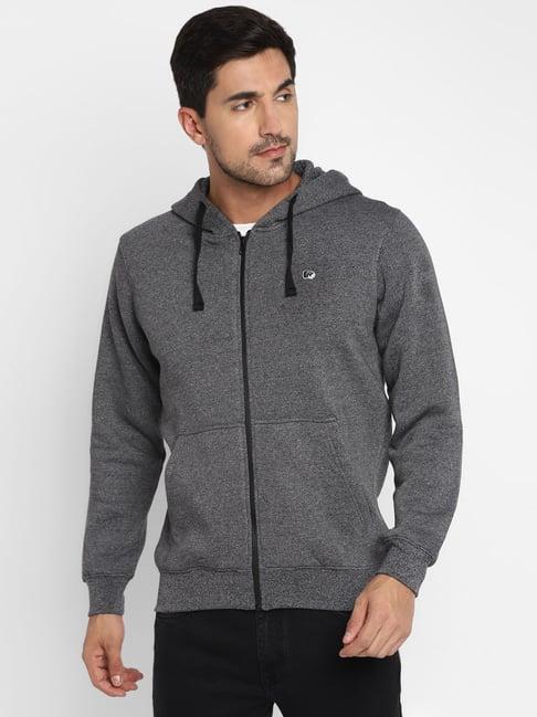 red chief grey textured hooded sweatshirt