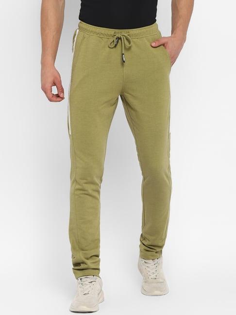 red chief light olive slim fit trackpants