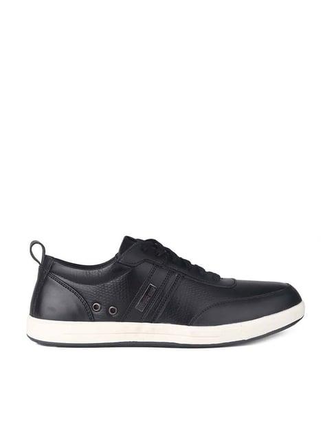 red chief men's black casual sneakers