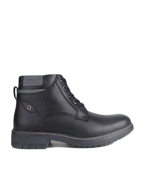 red chief men's black derby boots