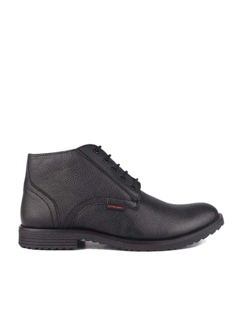 red chief men's black derby shoes