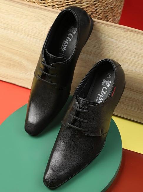 red chief men's black derby shoes