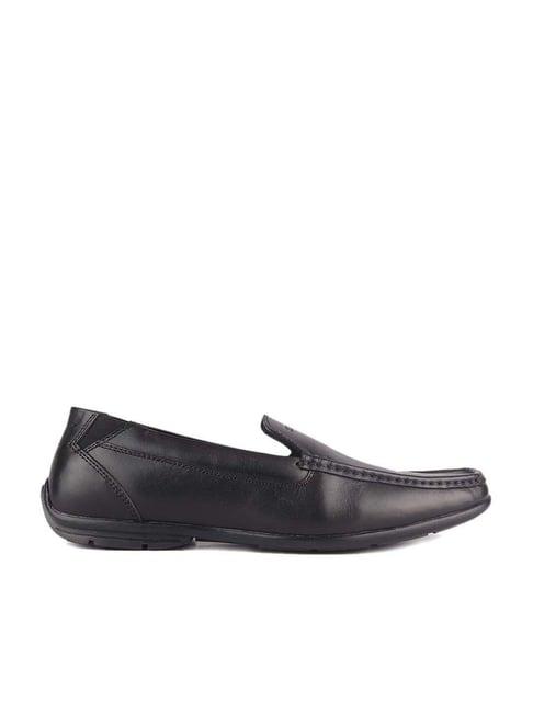 red chief men's black formal loafers