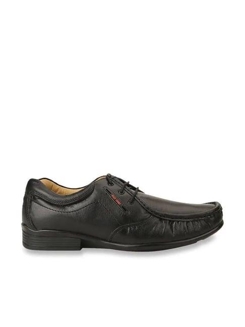 red chief men's black formal shoes