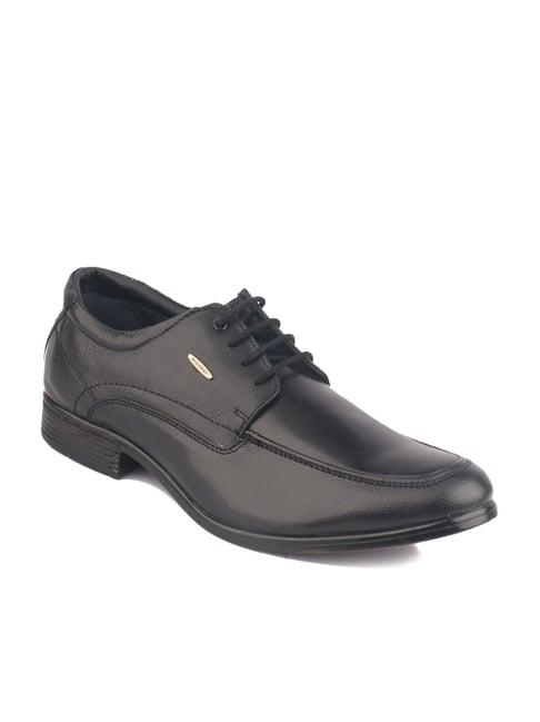 red chief men's black formal shoes