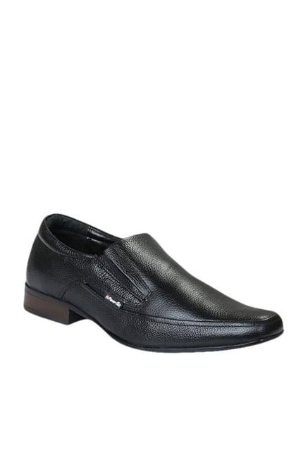 red chief men's black formal slip-ons