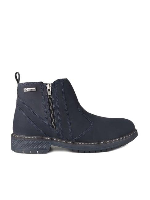 red chief men's blue casual boots
