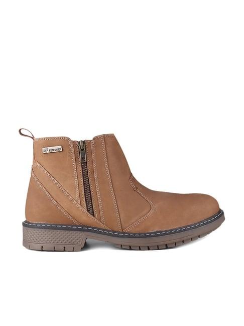 red chief men's brown casual boots