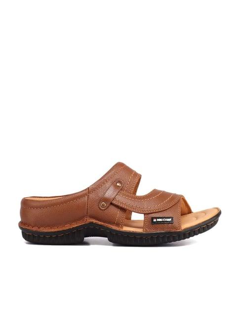 red chief men's brown casual sandals