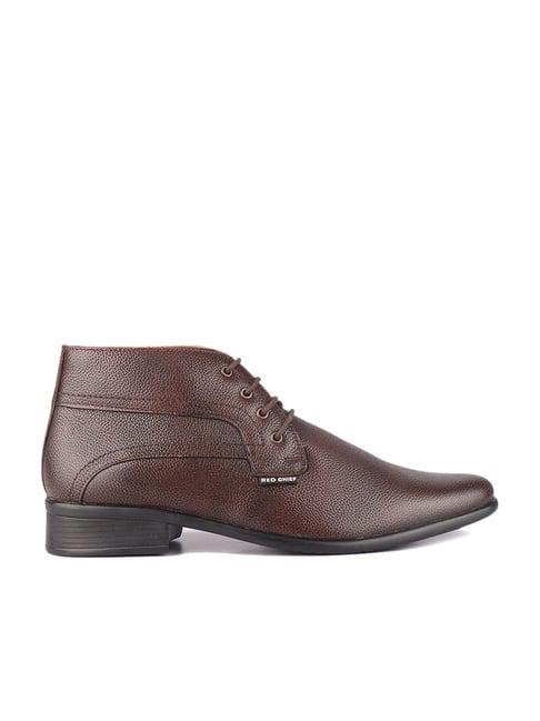 red chief men's brown derby boots