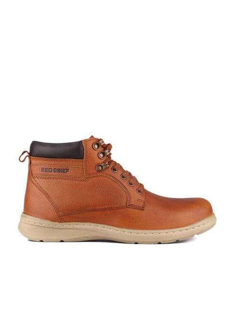 red chief men's camel casual boots