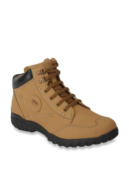 red chief men's camel leather casual boots