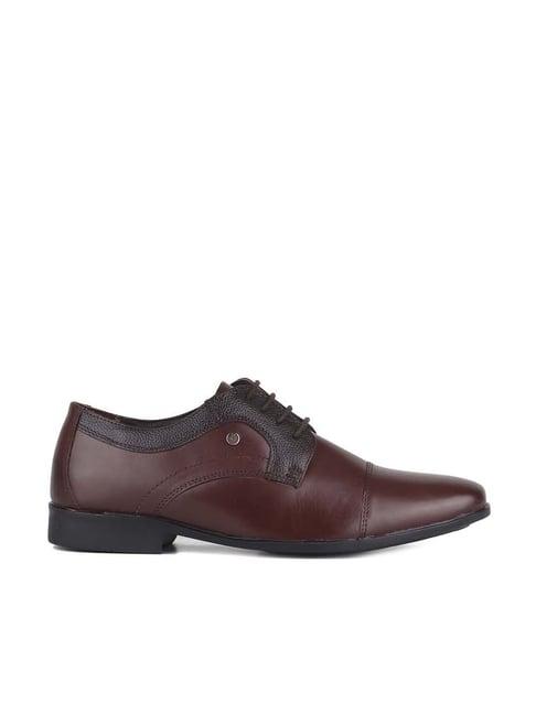 red chief men's dark brown derby shoes