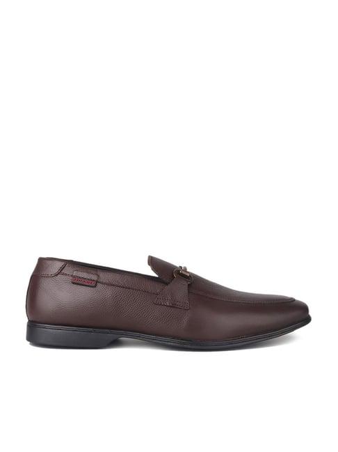 red chief men's dark brown formal loafers