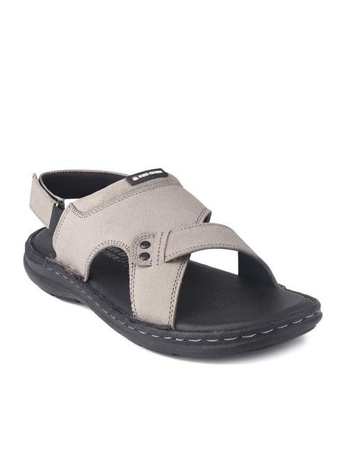red chief men's grey back strap sandals