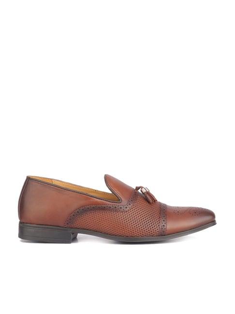 red chief men's rc3646 brown formal loafers