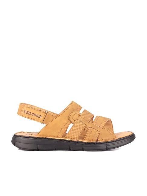 red chief men's rust brown back strap sandals