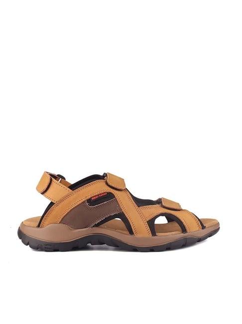 red chief men's rust brown floater sandals