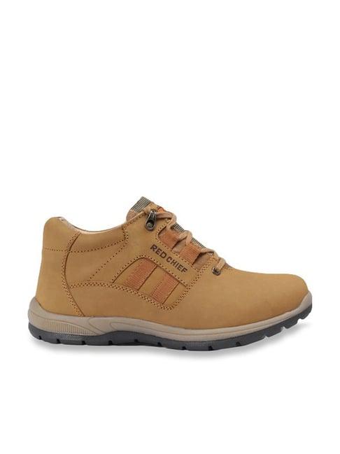 red chief men's rust leather casual shoes