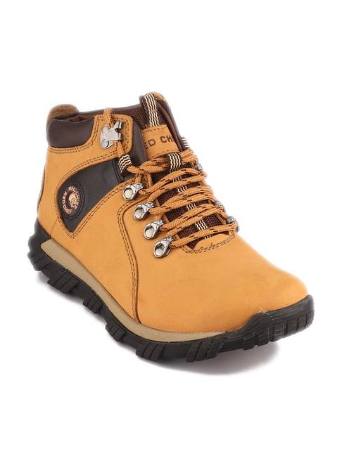 red chief men's tan casual boots