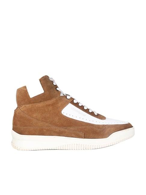 red chief men's tan casual sneakers