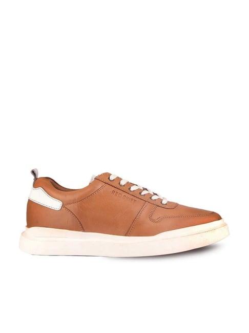 red chief men's tan casual sneakers