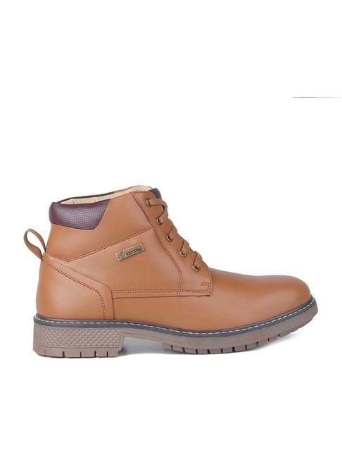 red chief men's tan derby boots