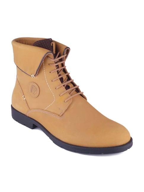 red chief men's tan derby boots