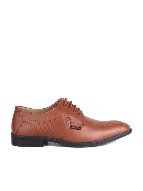 red chief men's tan derby shoes