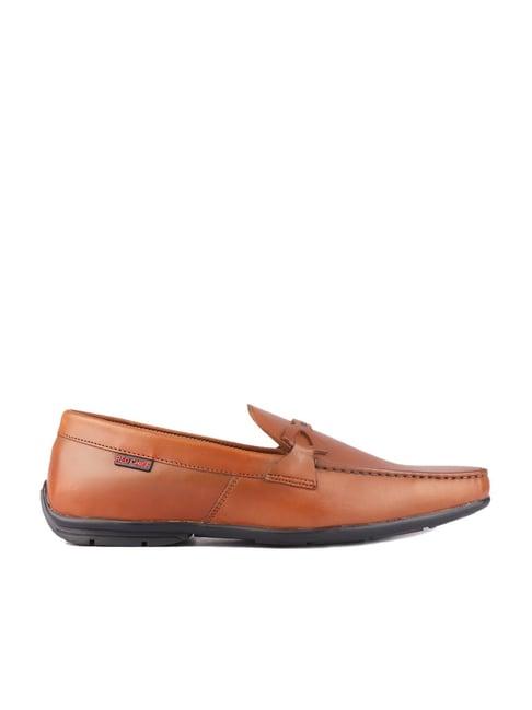 red chief men's tan formal loafers