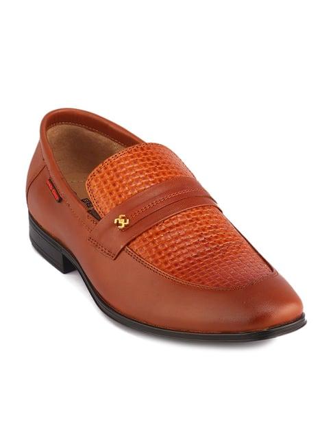 red chief men's tan formal loafers
