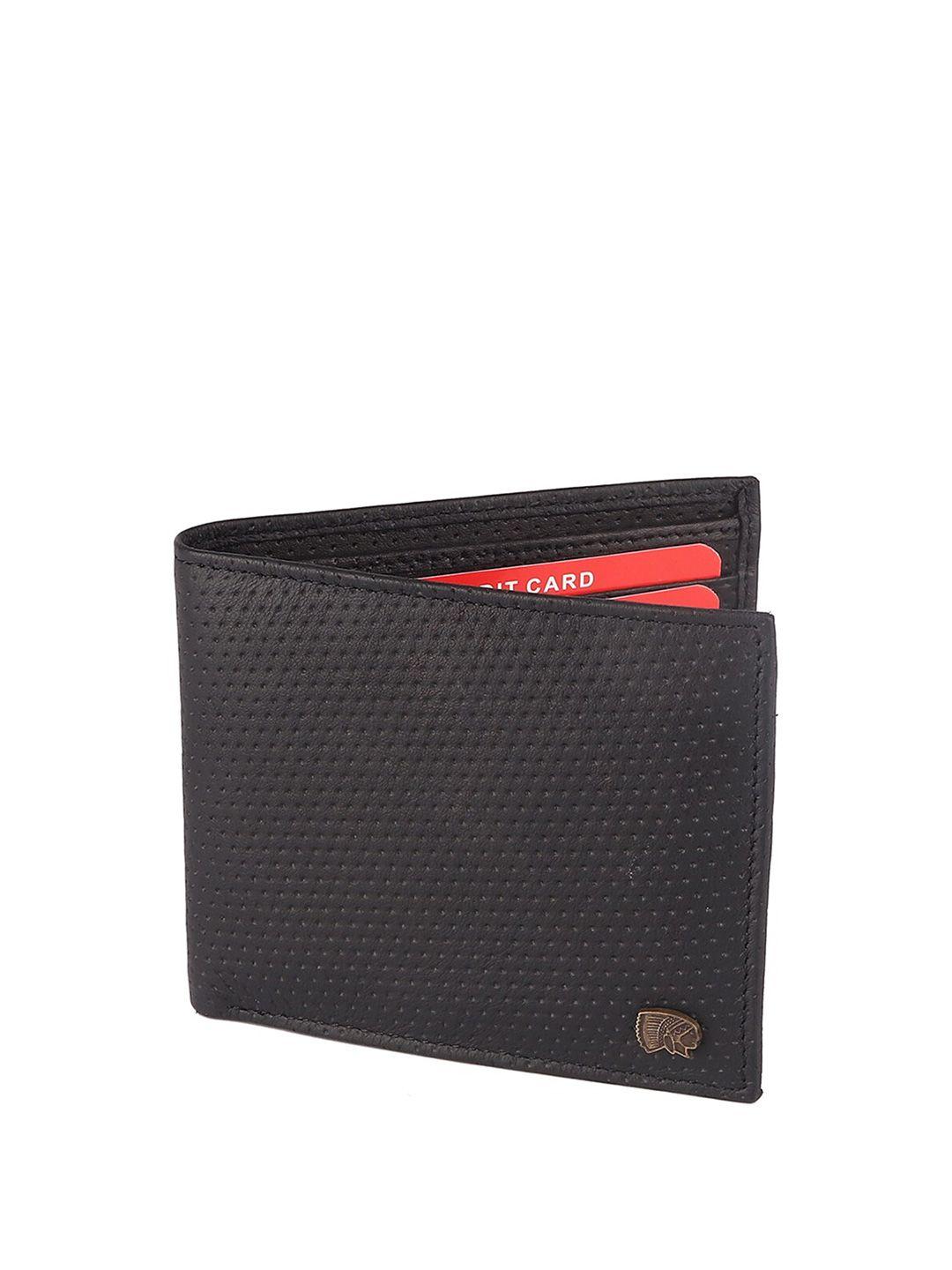 red chief men black leather two fold wallet