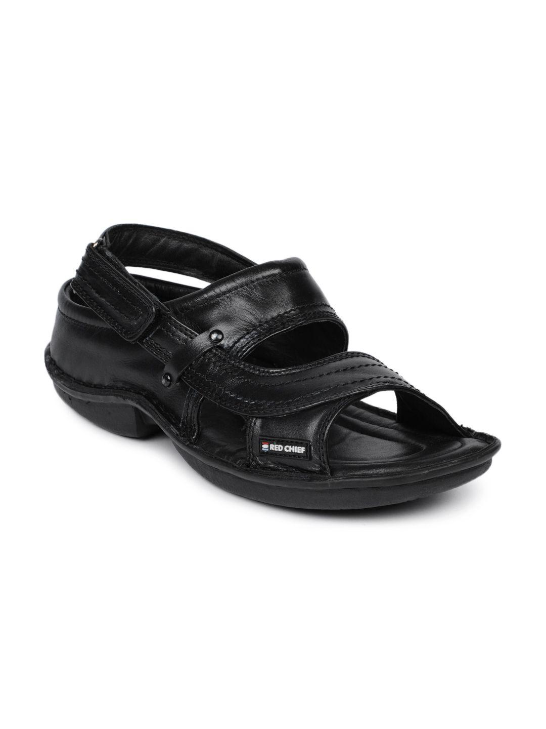 red chief men black sandals