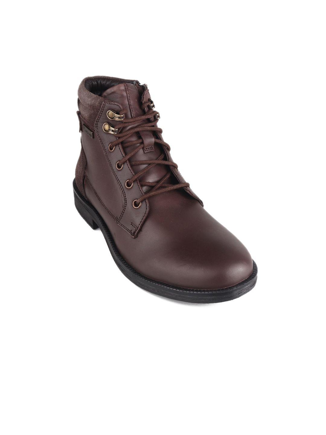 red chief men block-heeled leather regular boots