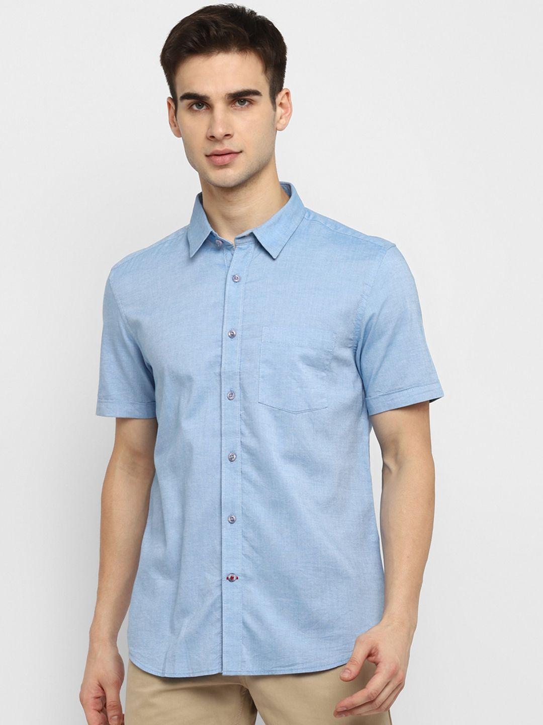 red chief men blue opaque casual shirt