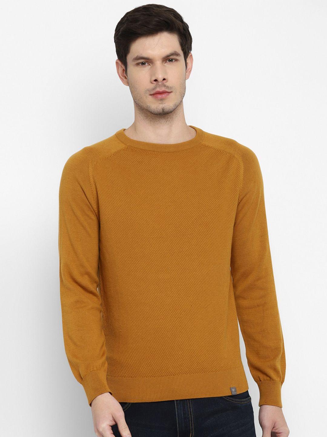 red chief men brown ribbed pullover sweater