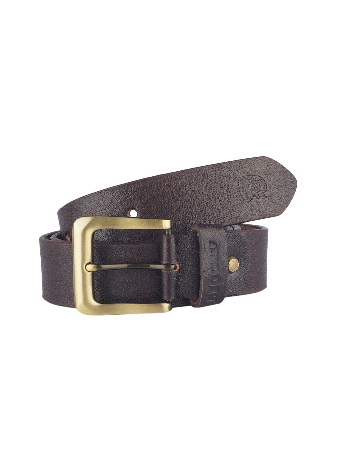red chief men brown textured leather formal belt