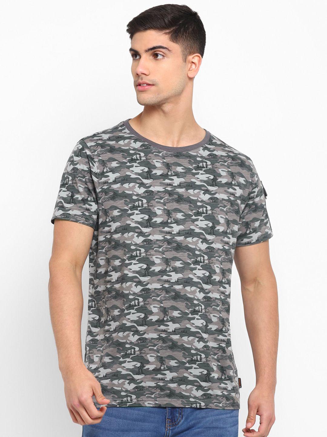 red chief men camouflage printed cotton t-shirt