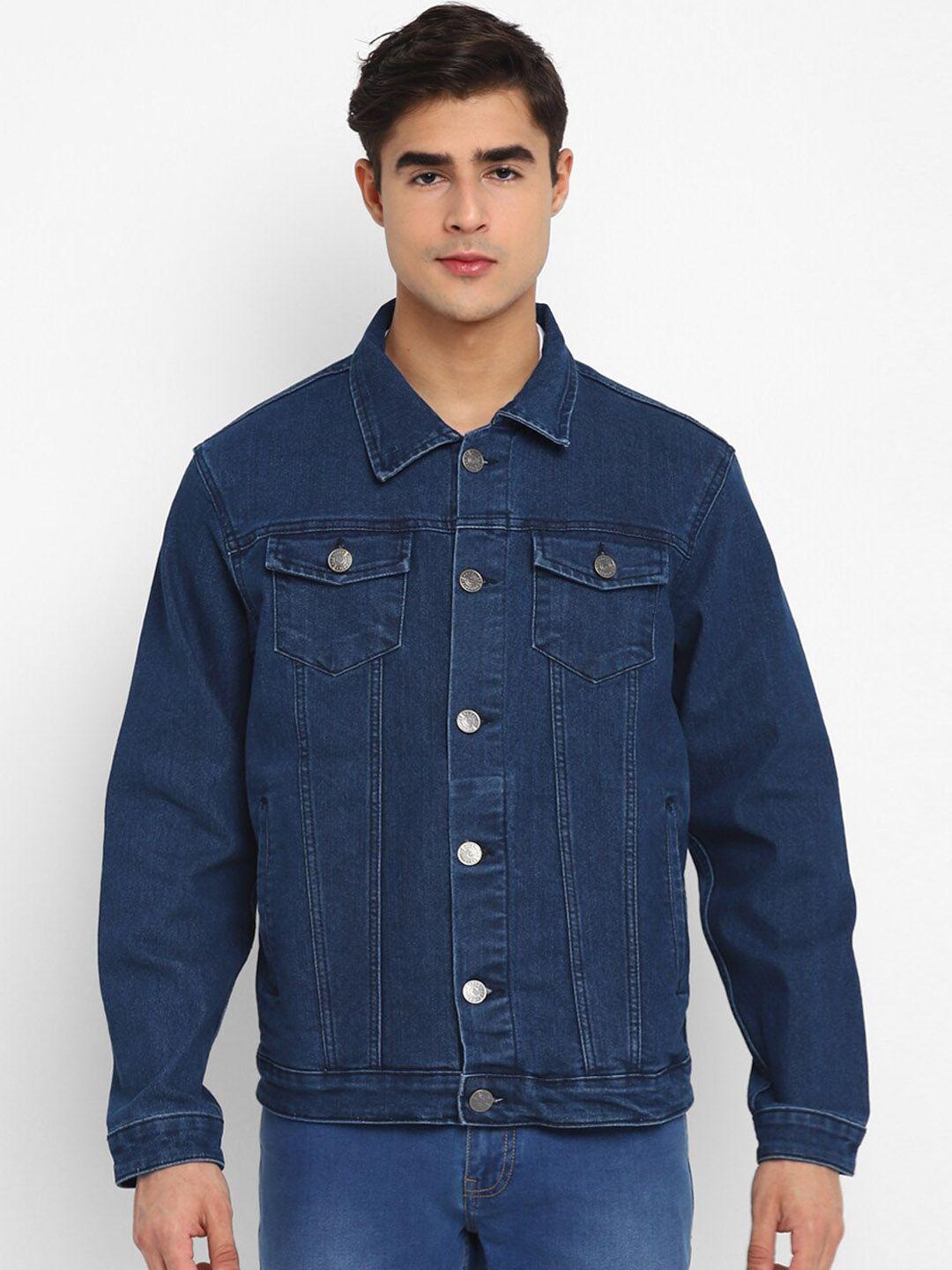 red chief men cotton spread collar denim jacket