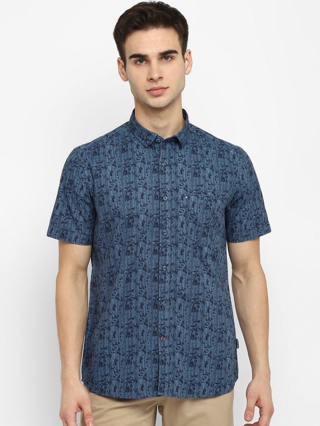 red chief men grey opaque printed casual shirt