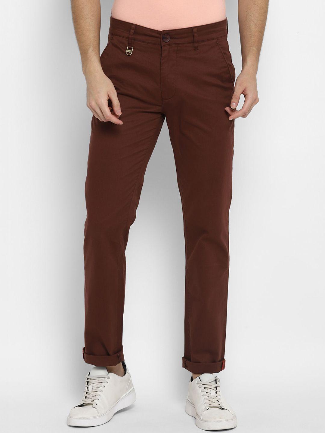 red chief men maroon chinos trousers