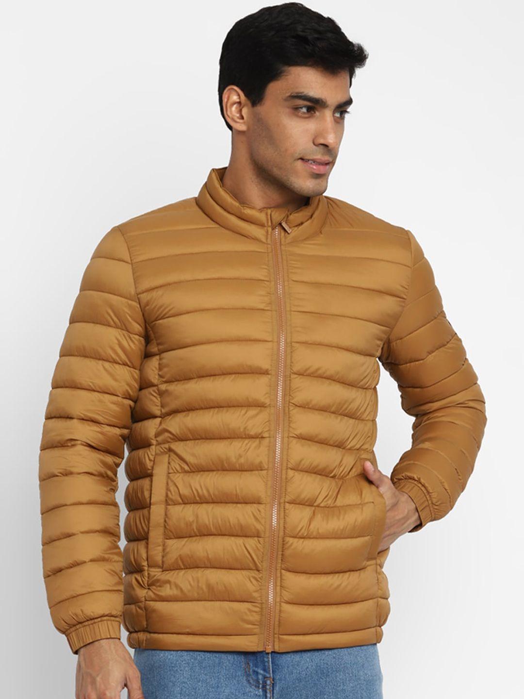 red chief men mustard lightweight puffer jacket