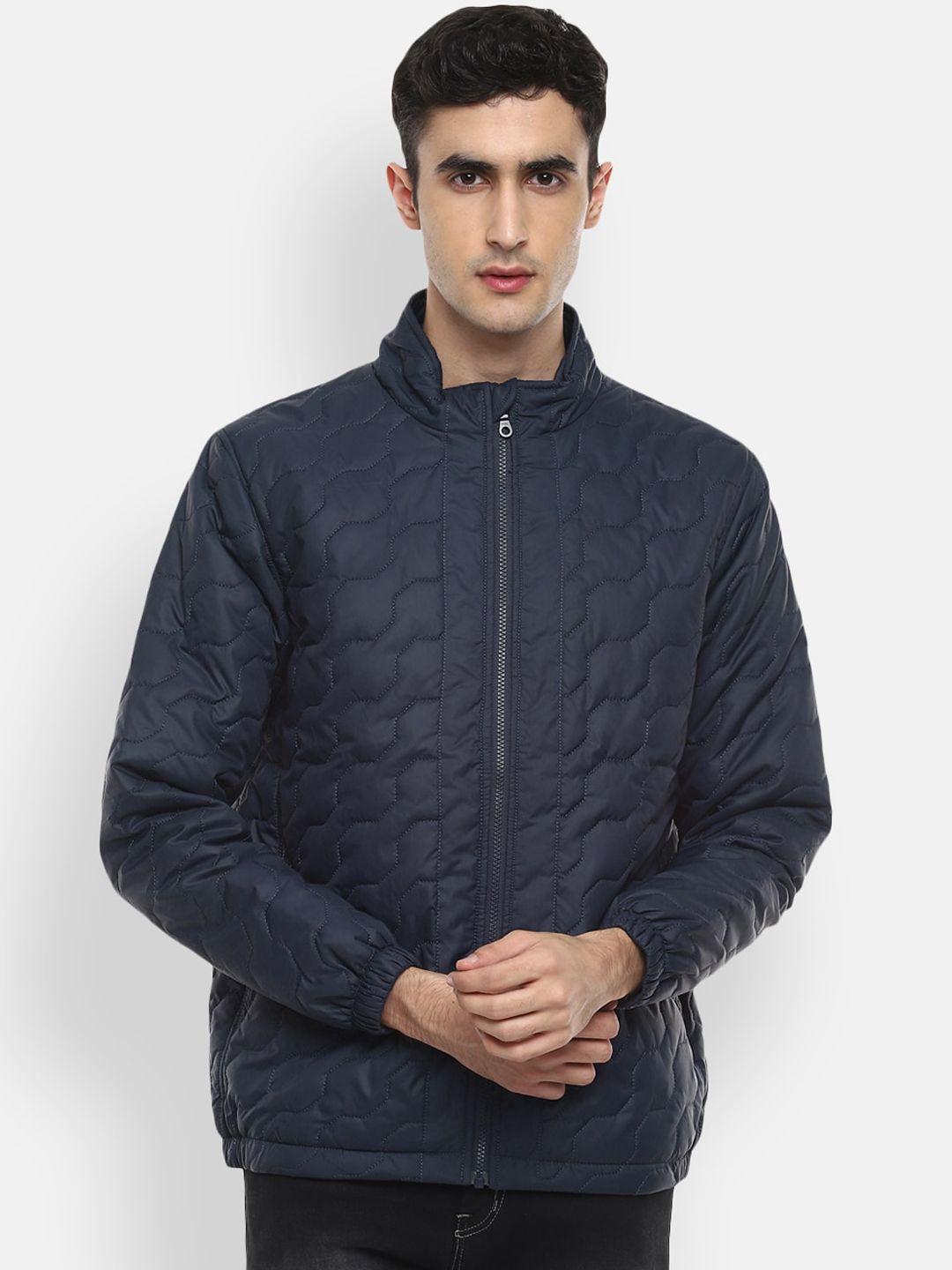 red chief men navy blue water resistant quilted jacket