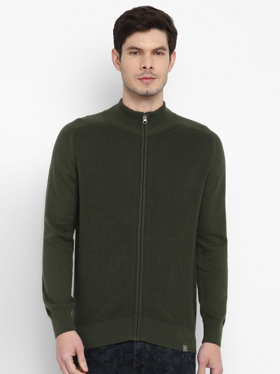 red chief men olive green front-open with zip detail