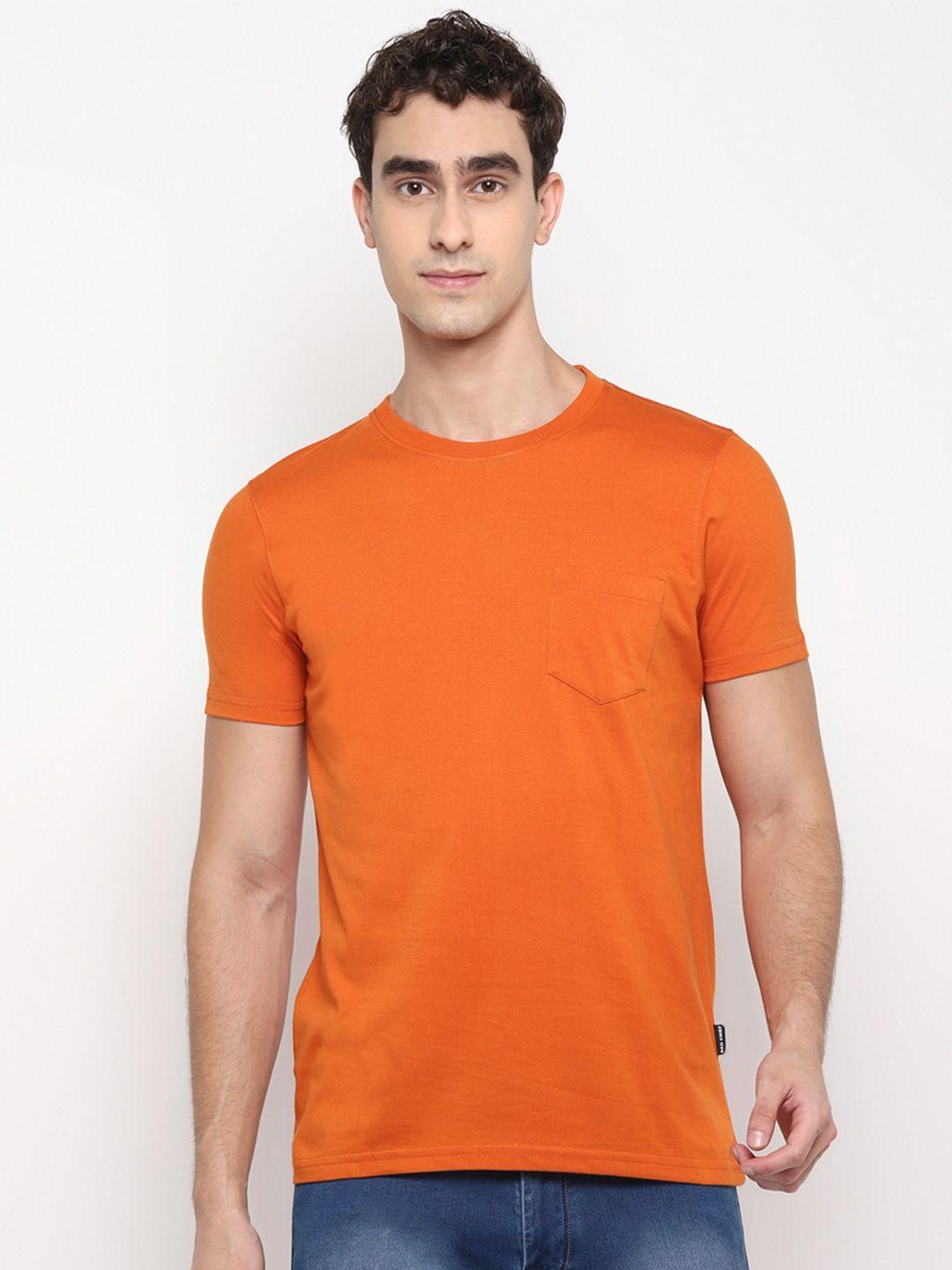 red chief men orange cotton t-shirt